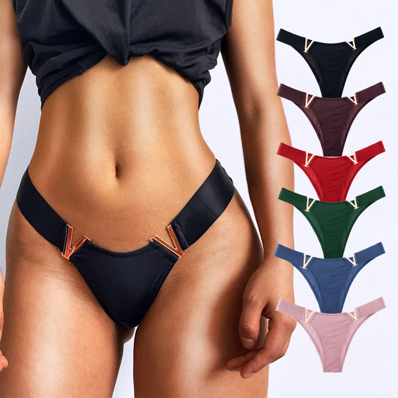Women Fashion Sexy V-Shaped Metal Decoration Underwear Sports Hip Lifting Low Waist High Fork Half Sheath Briefs Panties трусы
Women Fashion Sexy V-Shaped Metal Decoration Underwear Sports Hip Lifting Low Waist High Fork Half Sheath Briefs Panties трусы