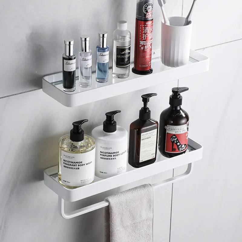 Bathroom Shelf Bath Shower Shelf With Bar Aluminum White Glass Shelf Bathroom Corner shelf Wall Mounted Kitchen Storage holder 
Bathroom Shelf Bath Shower Shelf With Bar Aluminum White Glass Shelf Bathroom Corner shelf Wall Mounted Kitchen Storage holder