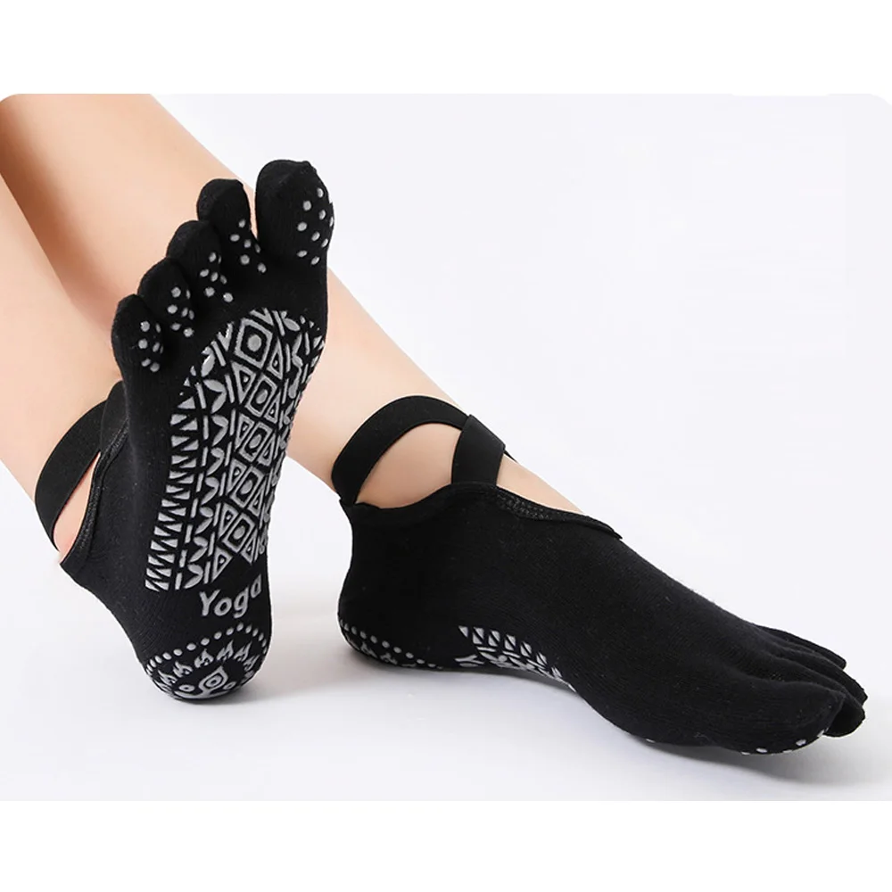 

Women Bandage Yoga Socks Non-Slip Quick-Dry Damping Pilates Ballet Dance Cotton Sock Barre Ballet Dance Barefoot Workout Slipper