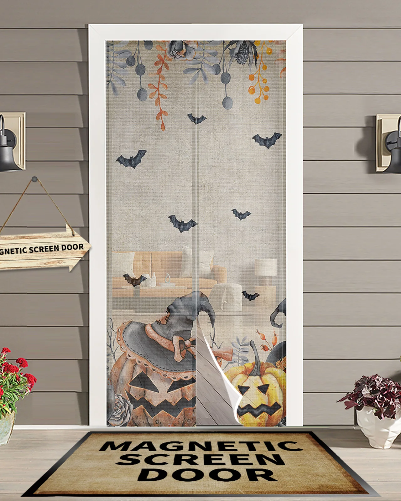Halloween Pumpkin Bat Magnetic Door Curtain Living Room Bedroom Home Anti-mosquito Screen Door Curtain
Halloween Pumpkin Bat Magnetic Door Curtain Living Room Bedroom Home Anti-mosquito Screen Door Curtain