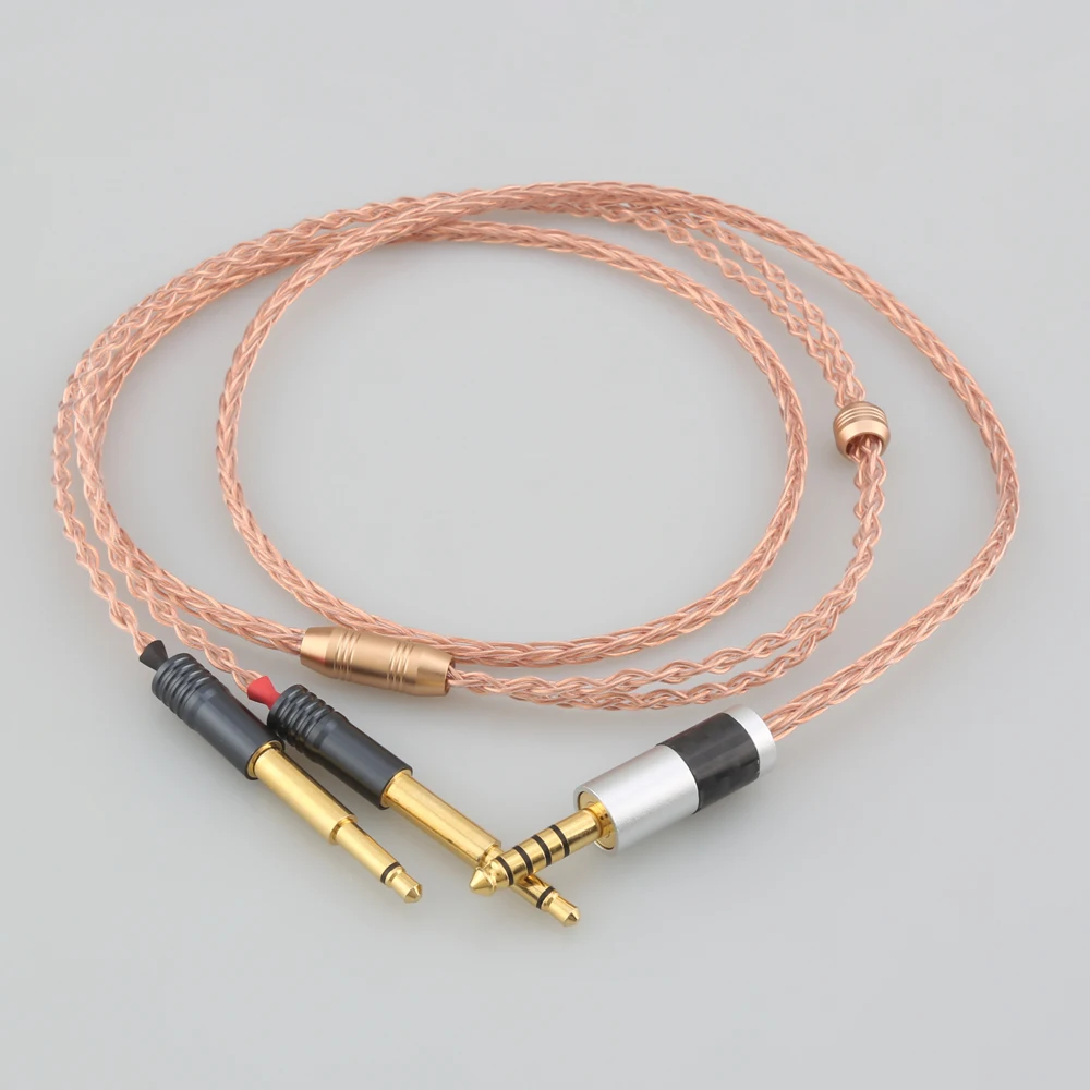 

6.5mm 2.5mm 4.4mm XLR 8 Core Silver Plated OCC Copper Earphone Cable For Meze 99 Classics NEO NOIR Headset Headphone