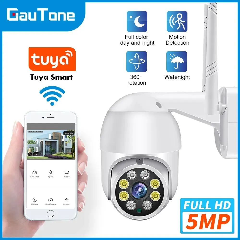 NEW2023 Gautone Outdoor Tuya WiFi 3MP 5MP Security IP Camera Surveillance Camera AI Human Detect Wireless Camera Smart Life app
NEW2023 Gautone Outdoor Tuya WiFi 3MP 5MP Security IP Camera Surveillance Camera AI Human Detect Wireless Camera Smart Life app