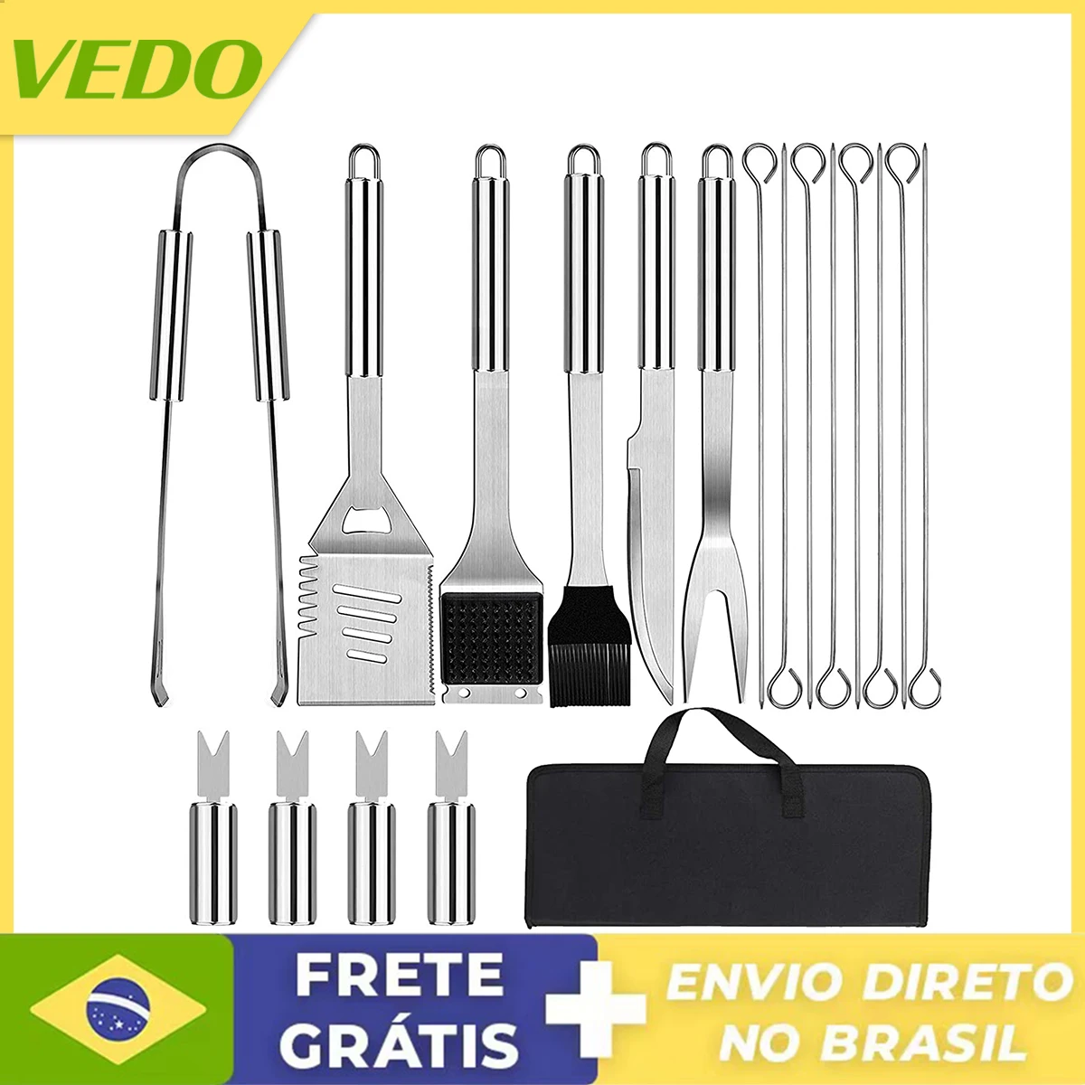 Household Barbecue Tools Full Set Of 18 Accessories For High Quality Stainless Steel Barbecue
Household Barbecue Tools Full Set Of 18 Accessories For High Quality Stainless Steel Barbecue