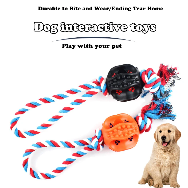 

Curved Ball Pull Rope Toy Bite Resistant Teeth Cotton Knot Pull Ring Pet Dog Spill Toy Cleaning Mouth Pet Teeth Grinding Toy