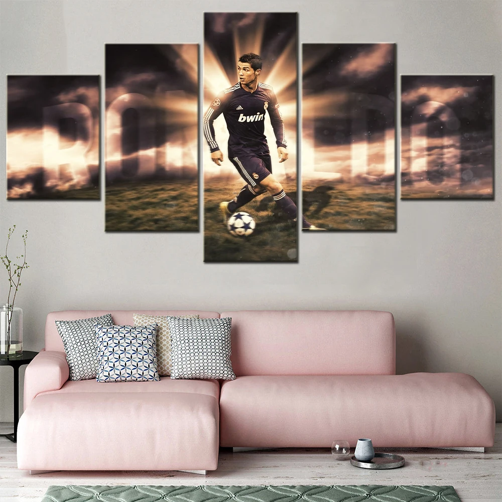 Modern Home Decoration Canvas Painting Posters Hd 5 Pieces Famous Football Superstar CRonaldo Wall Art Pictures For Living Room
Modern Home Decoration Canvas Painting Posters Hd 5 Pieces Famous Football Superstar CRonaldo Wall Art Pictures For Living Room