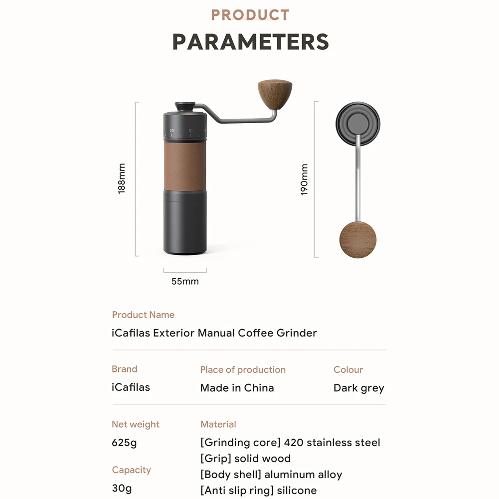 Manual Tools Hand Coffee Grinder Solid Granular Food Ingredients 188*55cm 1pc Convenient Stainless Steel Adjust
Manual Tools Hand Coffee Grinder Solid Granular Food Ingredients 188*55cm 1pc Convenient Stainless Steel Adjust