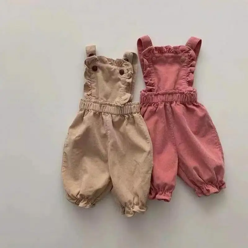 2022 Spring Romper New Baby Girl Overalls Fashion Girls Corduroy Strap Pants Sleeveless Kids Jumpsuit Cute Infant Girl Clothes 
2022 Spring Romper New Baby Girl Overalls Fashion Girls Corduroy Strap Pants Sleeveless Kids Jumpsuit Cute Infant Girl Clothes