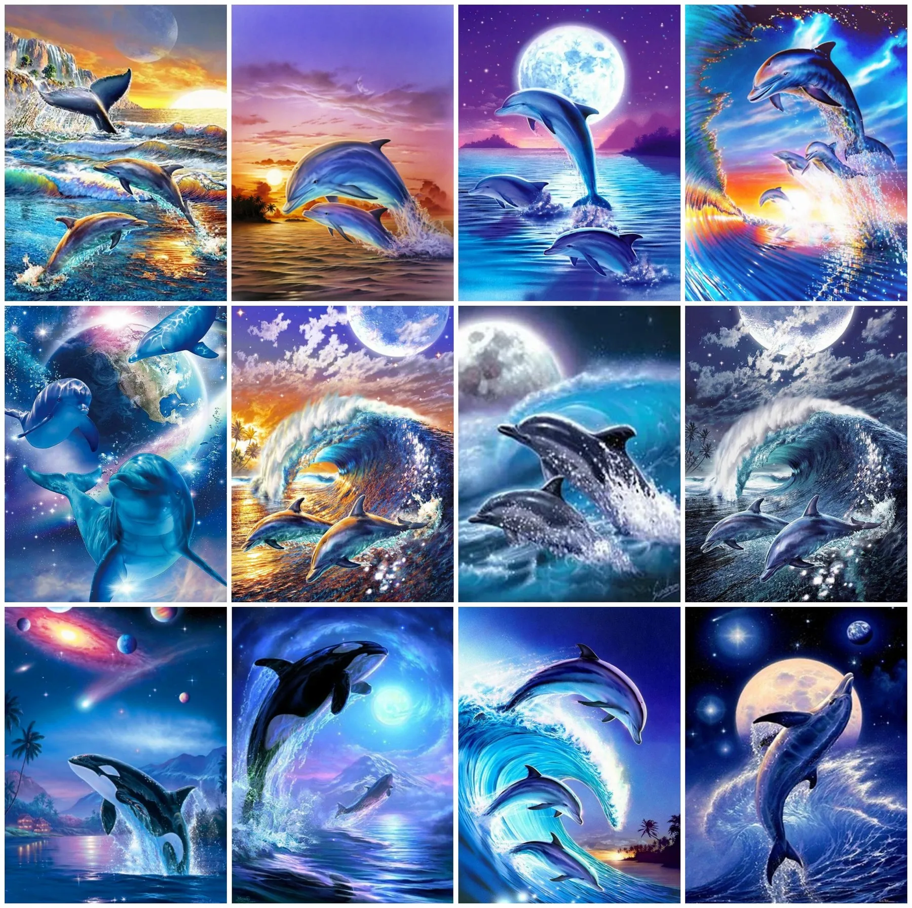 Diamond Painting Dolphin Cross Stitch Diamond Animals Picture Rhinestones Kits Bead Embroidery Wall Decor Mosaic Art
Diamond Painting Dolphin Cross Stitch Diamond Animals Picture Rhinestones Kits Bead Embroidery Wall Decor Mosaic Art