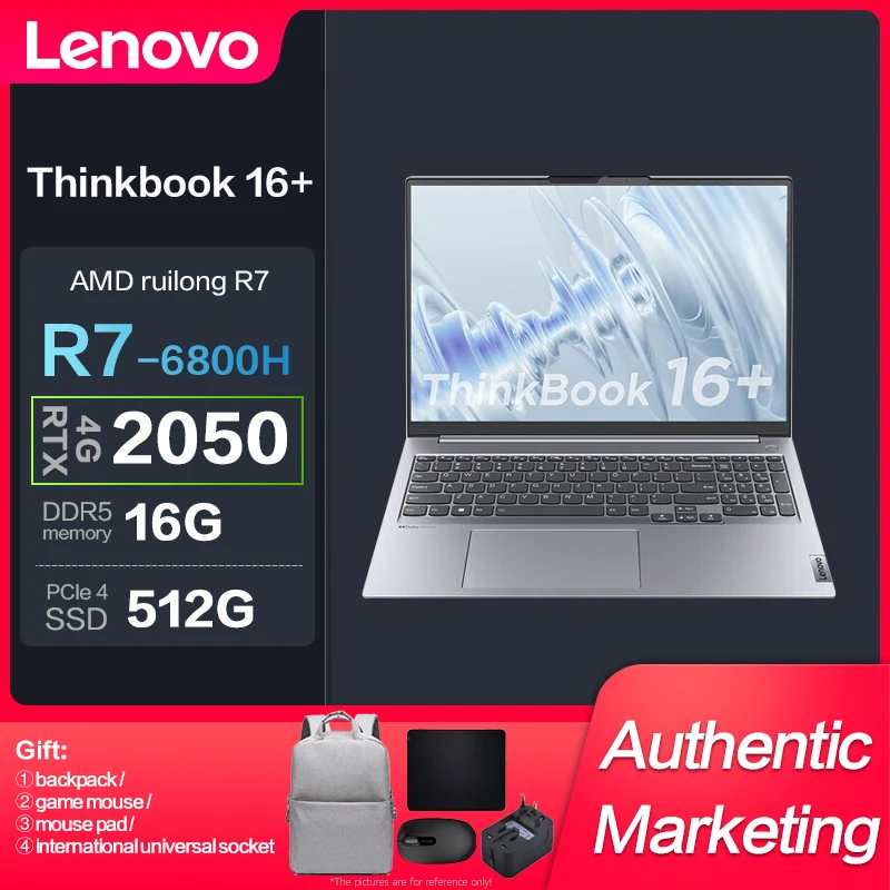 New Lenovo ThinkBook 16+ Ryzen R7-6800H 16GB 512GBSSD RTX2050-4GB 2.8K 16inch Slim Notebook
New Lenovo ThinkBook 16+ Ryzen R7-6800H 16GB 512GBSSD RTX2050-4GB 2.8K 16inch Slim Notebook