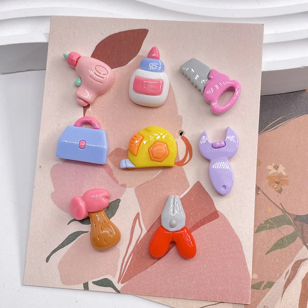 10 шт. кавайный милый кабошон из смолы, мультяшный молоток, ящик для инструментов с плоским основанием, аксессуары для изготовления ювелирных изделий своими руками 
10 шт. кавайный милый кабошон из смолы, мультяшный молоток, ящик для инструментов с плоским основанием, аксессуары для изготовления ювелирных изделий своими руками