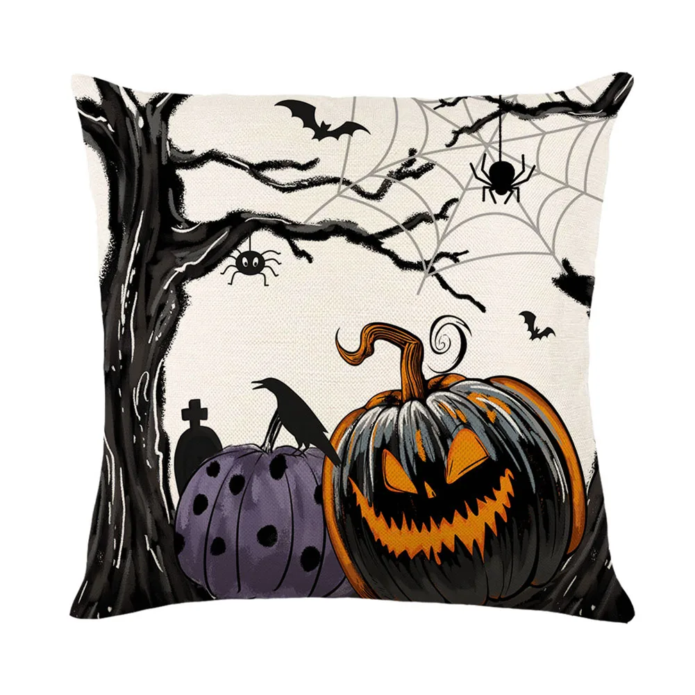 Cushion Cover Pillowcase 45cmx45cm 4pcs Comfortable Flax Halloween Invisible Zip Linen Throw Multi-Color Print
Cushion Cover Pillowcase 45cmx45cm 4pcs Comfortable Flax Halloween Invisible Zip Linen Throw Multi-Color Print