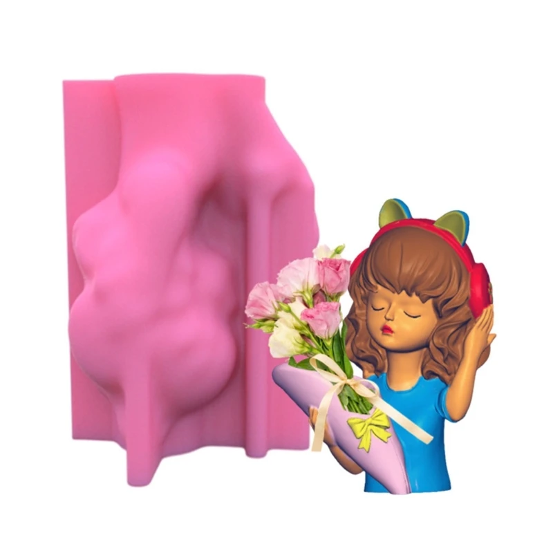 E15E Headphones Girl Gypsum Flower Pot Silicone Mold Epoxy Resin Casting Mold Succulent Vase Cement Mold Plant Holder Mold
E15E Headphones Girl Gypsum Flower Pot Silicone Mold Epoxy Resin Casting Mold Succulent Vase Cement Mold Plant Holder Mold