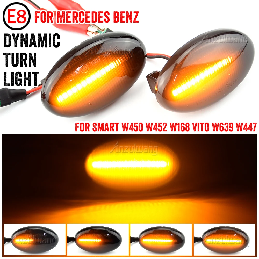 2pcs For Benz Smart W450 W452 A-Class W168 Vito W639 W447 Citan W415 LED Dynamic Side Marker Light Repeater Indicator Light
2pcs For Benz Smart W450 W452 A-Class W168 Vito W639 W447 Citan W415 LED Dynamic Side Marker Light Repeater Indicator Light