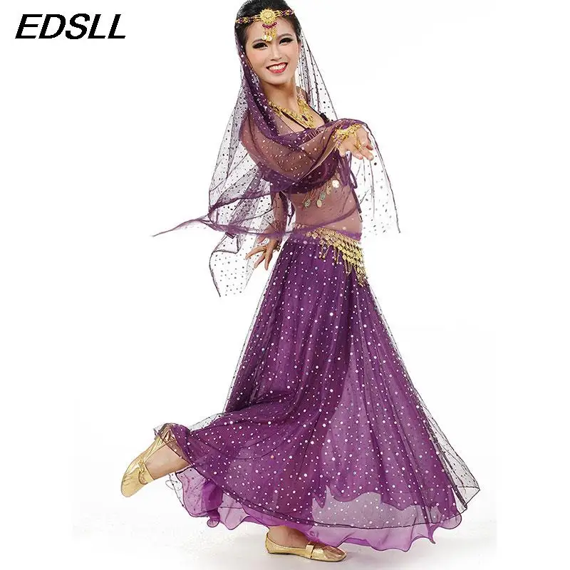 Women Sequins Belly Dance Costume Set Ladies Girls Cosplay Jasmine Princess Suit Bollywood Coins Head Veil Top+Skirt Outfit Set
Women Sequins Belly Dance Costume Set Ladies Girls Cosplay Jasmine Princess Suit Bollywood Coins Head Veil Top+Skirt Outfit Set