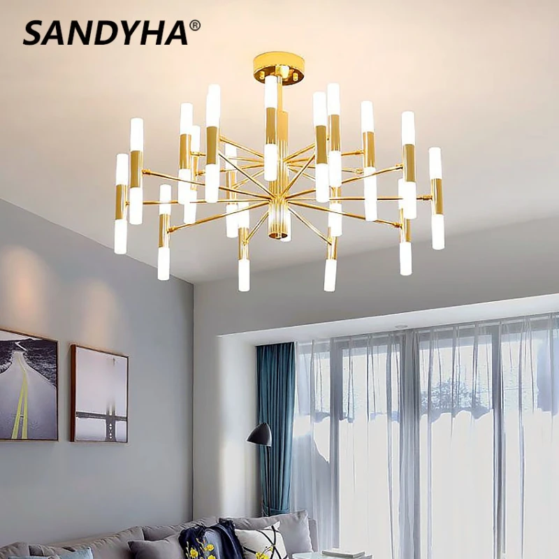 SANDYHA Chandeliers 2022 New Nordic Style Pendant Light Black Golden Led Lamp for Living Room Home Decor Lampara Colgante Techo
SANDYHA Chandeliers 2022 New Nordic Style Pendant Light Black Golden Led Lamp for Living Room Home Decor Lampara Colgante Techo