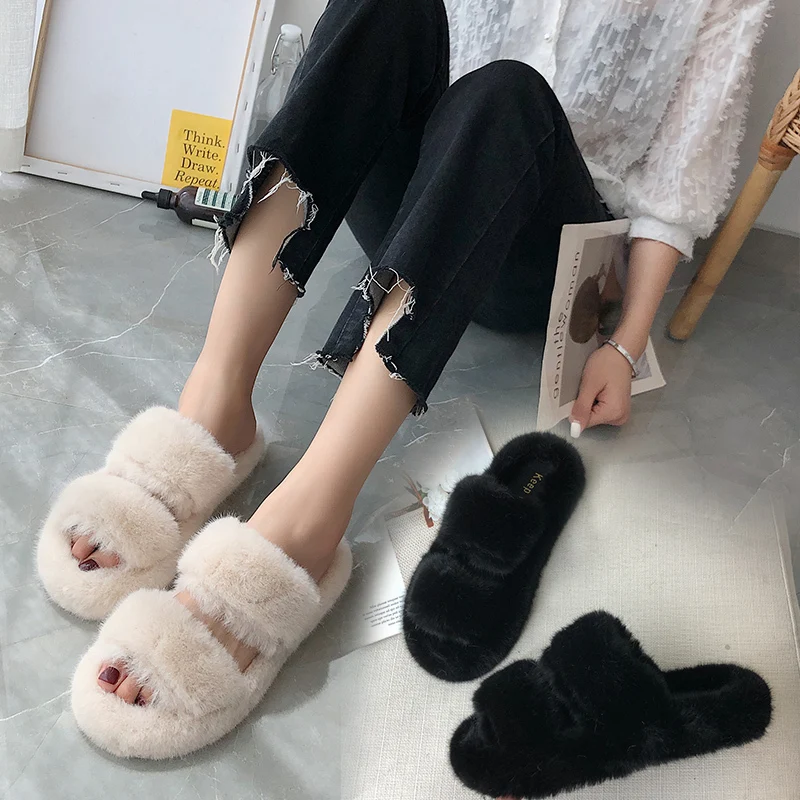 House Women Furry Slippers Winter Soft Faux Fur Warm Flats Rubber Sole Non Slip Home Slides Luxury Casual Shoes Ladies Female
House Women Furry Slippers Winter Soft Faux Fur Warm Flats Rubber Sole Non Slip Home Slides Luxury Casual Shoes Ladies Female