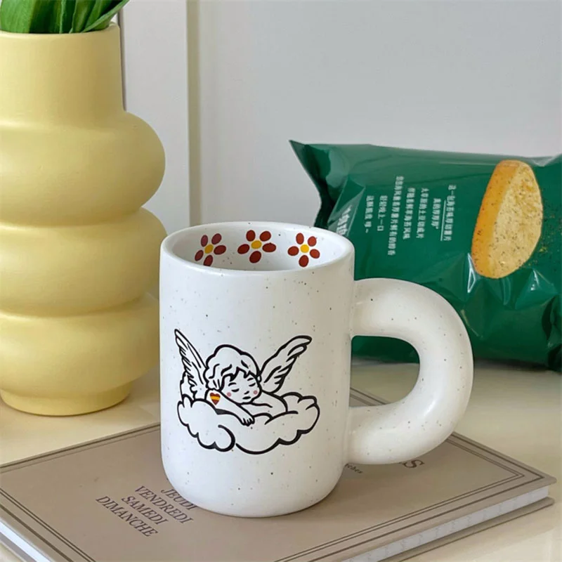 Cute Angel Fat Coffee Mug Nordic Creative Ceramic Personalized Breakfast Milk Tea Cups Kitchen Office Drinkware Gift For Friends
Cute Angel Fat Coffee Mug Nordic Creative Ceramic Personalized Breakfast Milk Tea Cups Kitchen Office Drinkware Gift For Friends