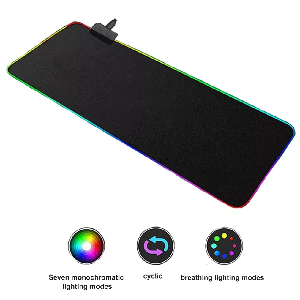 LED Light Gaming Mouse Pad RGB Large Luminous Keyboard Cover Non-Slip Rubber Base Computer Carpet Desk Mat PC Game Mouse Pad
LED Light Gaming Mouse Pad RGB Large Luminous Keyboard Cover Non-Slip Rubber Base Computer Carpet Desk Mat PC Game Mouse Pad