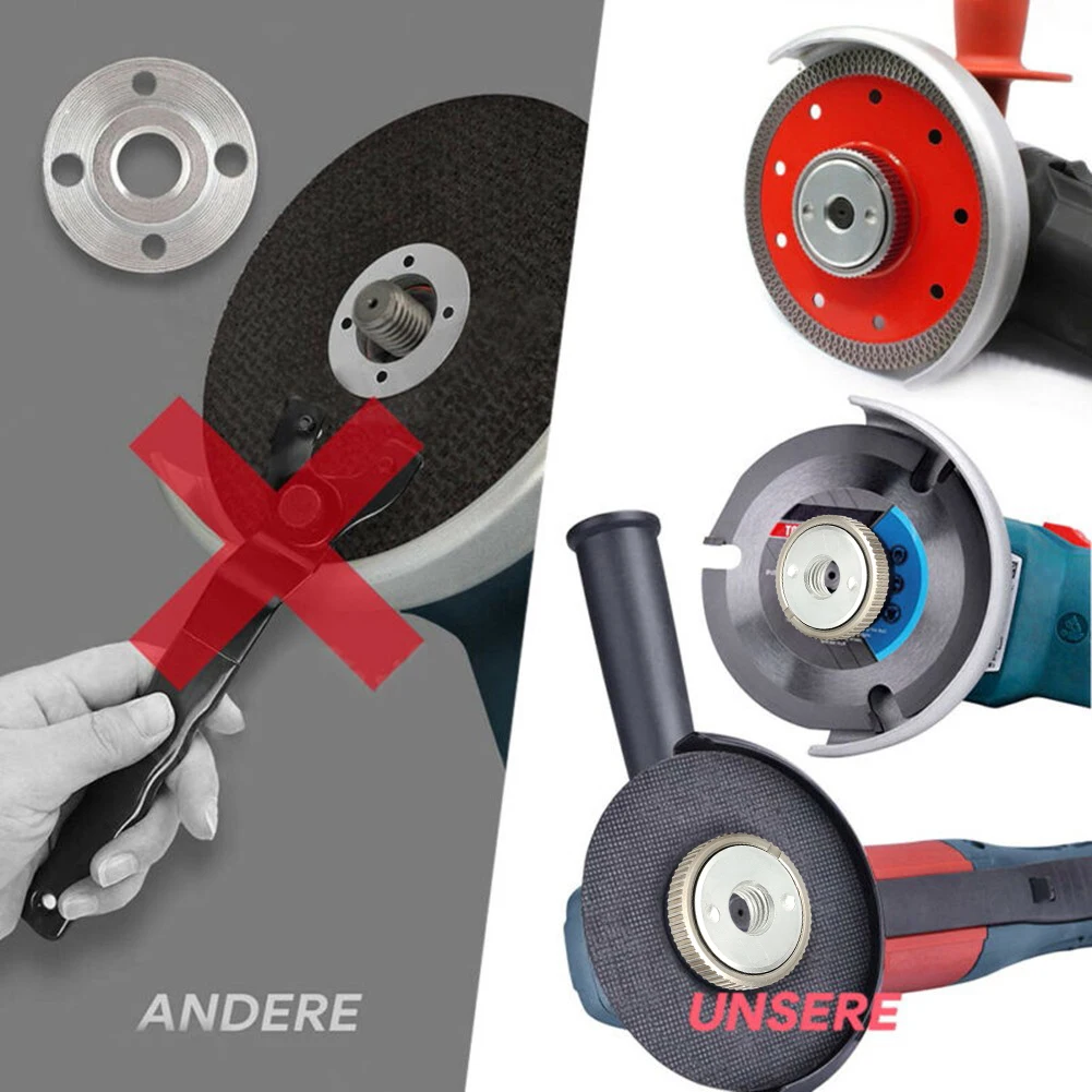 M10 5/8-11 Quick Release Nut For Angle Grinders Clamping Nut Power Chuck Tools Angle Grinder Self-locking Pressing Plate
M10 5/8-11 Quick Release Nut For Angle Grinders Clamping Nut Power Chuck Tools Angle Grinder Self-locking Pressing Plate