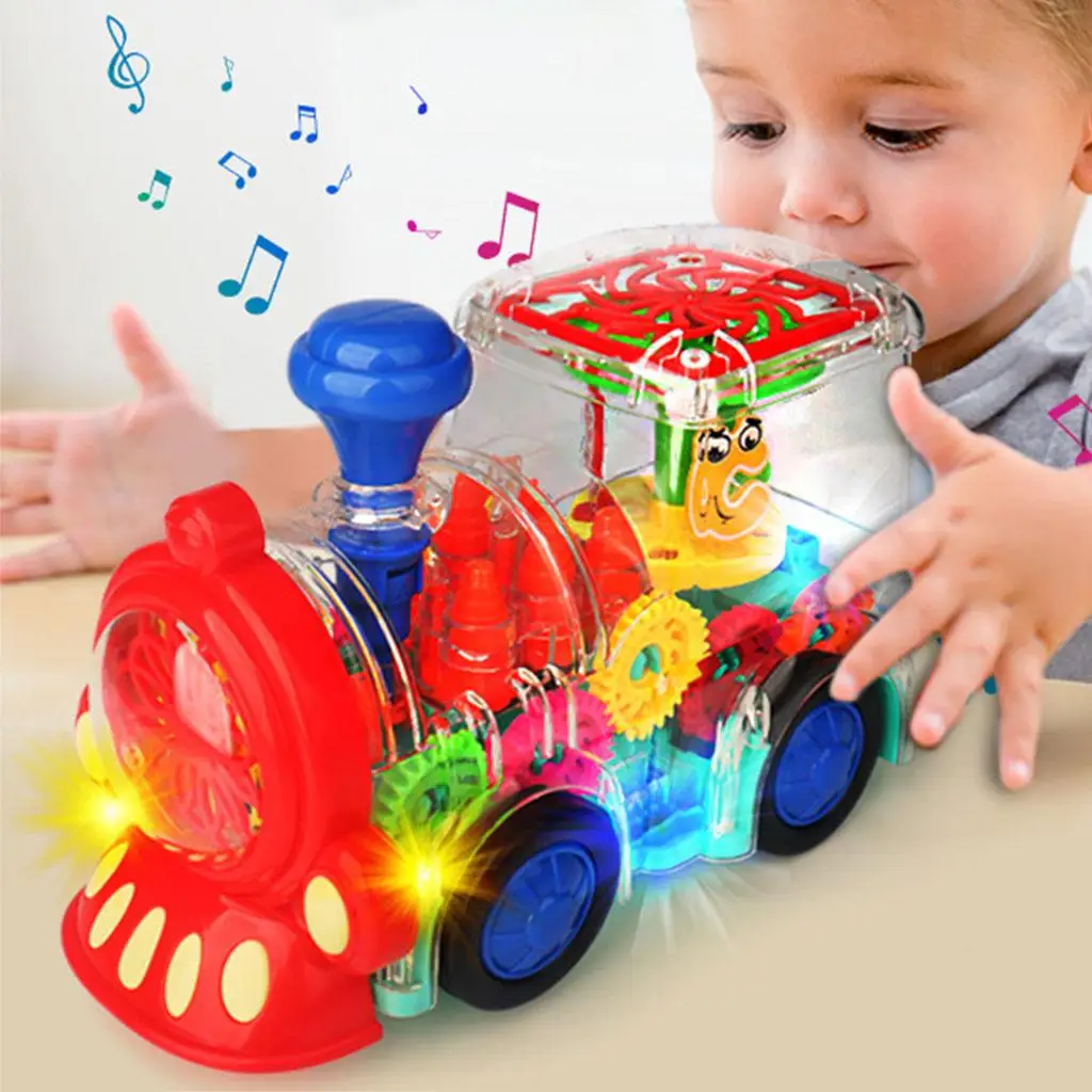 Electric Train Toy Transparent Gear Battery Powered Model with Lights/Music
Electric Train Toy Transparent Gear Battery Powered Model with Lights/Music