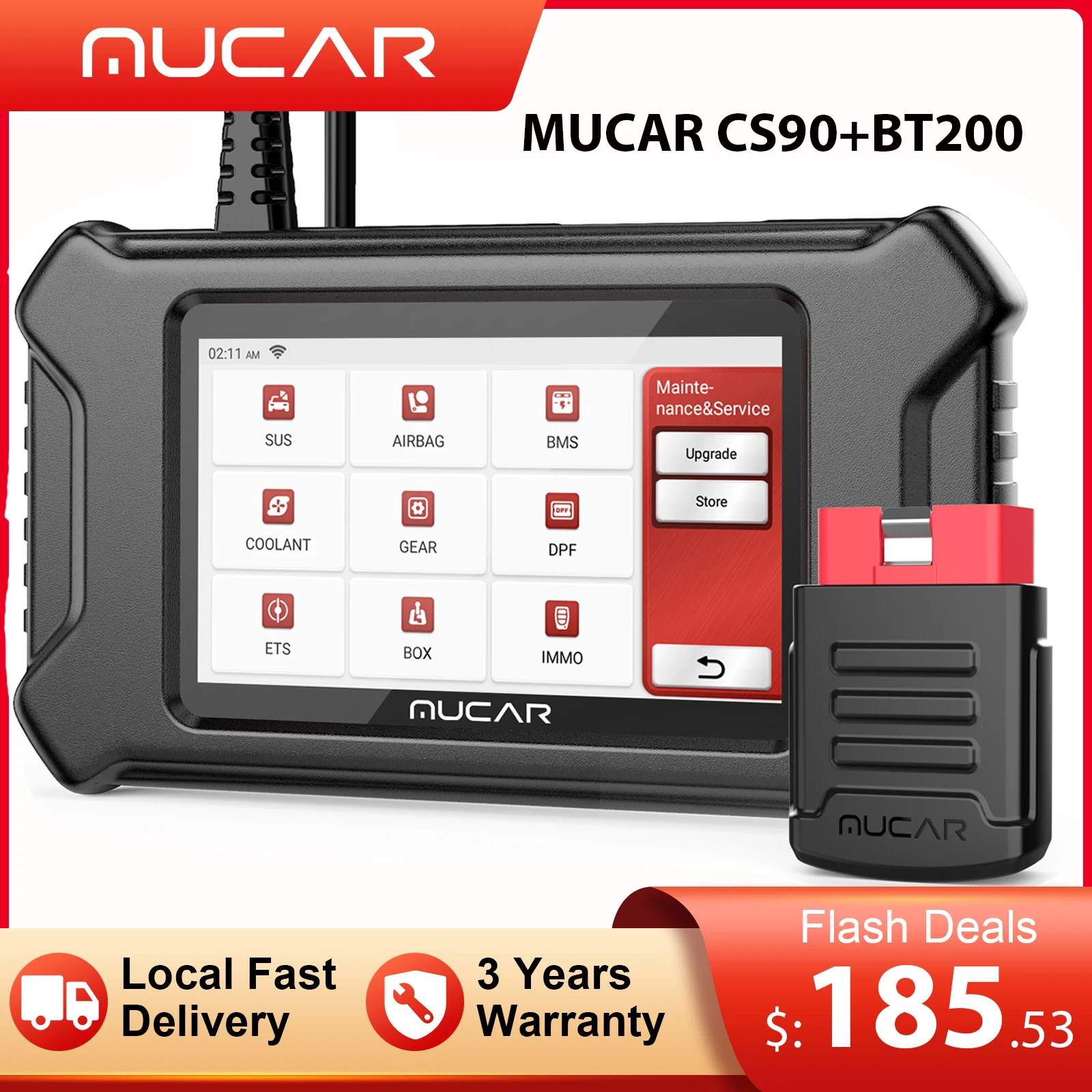 MUCAR CS90 BT200 OBD2 диагностический инструмент Auto obd 2 сканер сканер 28 сброс техническое обслуживание пожизненное обновление бесплатно для всех ав...
MUCAR CS90 BT200 OBD2 диагностический инструмент Auto obd 2 сканер сканер 28 сброс техническое обслуживание пожизненное обновление бесплатно для всех ав...