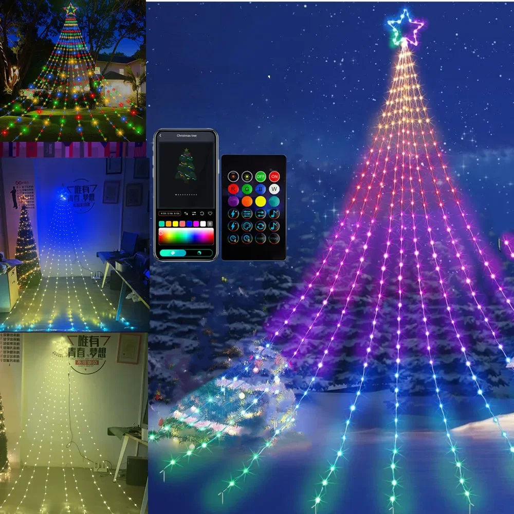 Светодиодная RGB-гирлянда на рождественскую елку, умное управление через приложение, Сказочная Гирлянда для украшения на Рождество, свадьбу, вечеринку, в помещении и на улице
Светодиодная RGB-гирлянда на рождественскую елку, умное управление через приложение, Сказочная Гирлянда для украшения на Рождество, свадьбу, вечеринку, в помещении и на улице
