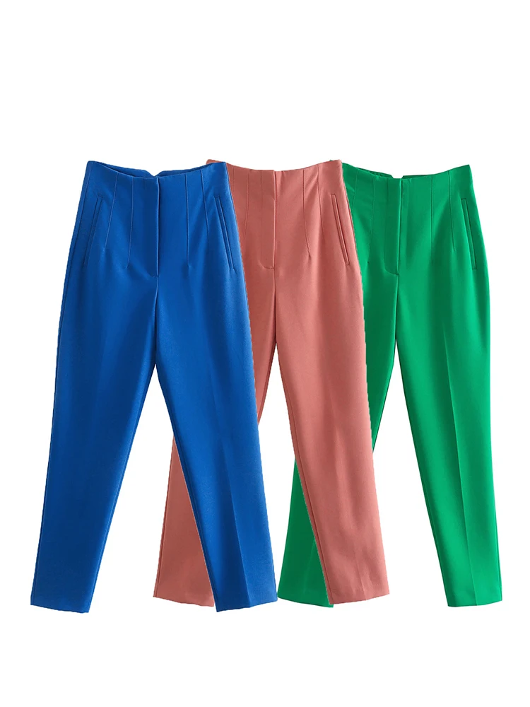 PB&ZA Women 2022 Spring New Chic Fashion Side Pockets Straight Pants Vintage High Waist Zipper Fly Female Trousers Mujer
PB&ZA Women 2022 Spring New Chic Fashion Side Pockets Straight Pants Vintage High Waist Zipper Fly Female Trousers Mujer