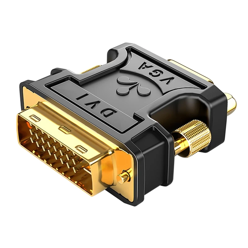 DVI to VGA Adapter DVI-D to VGA Male-To-Female Converter Supports 1080P Full HD From Laptops, PC, and Projectors
DVI to VGA Adapter DVI-D to VGA Male-To-Female Converter Supports 1080P Full HD From Laptops, PC, and Projectors