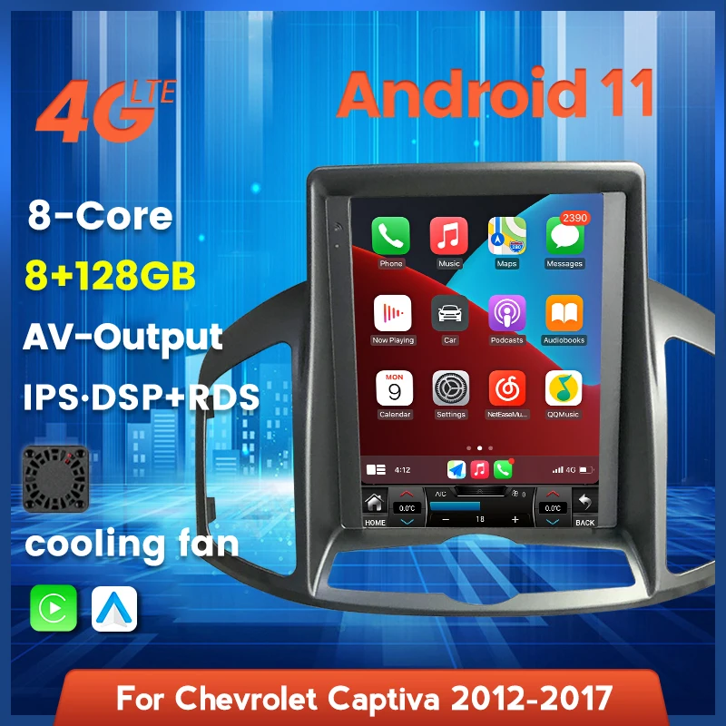 For Chevrolet Captiva 2012-2017 Tesla Style Android 11 8G+128G Car Radio Stereo Multimedia Player Autoradio Carplay 4G Lte WIFI
For Chevrolet Captiva 2012-2017 Tesla Style Android 11 8G+128G Car Radio Stereo Multimedia Player Autoradio Carplay 4G Lte WIFI