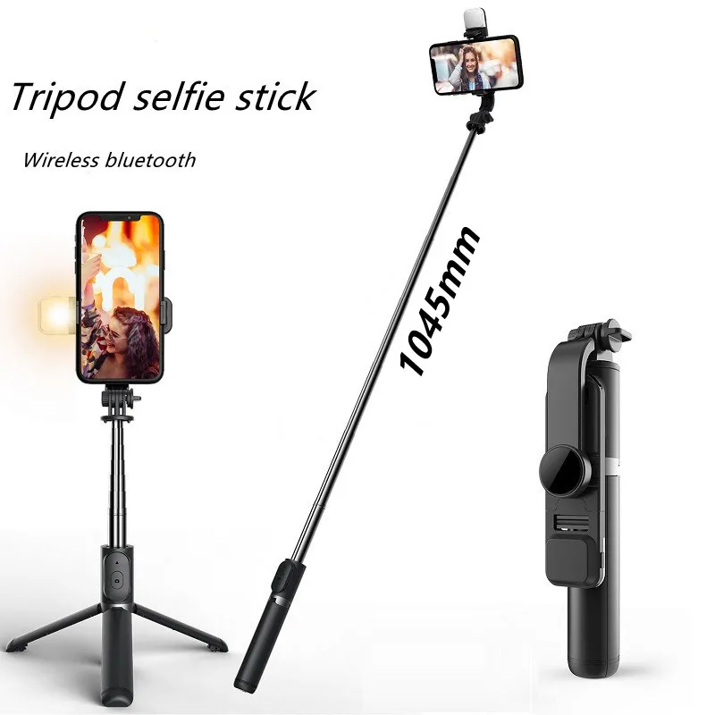 The New Wireless bluetooth selfie stick foldable mini tripod with fill light shutter remote control selfie stick for IOS Android
The New Wireless bluetooth selfie stick foldable mini tripod with fill light shutter remote control selfie stick for IOS Android