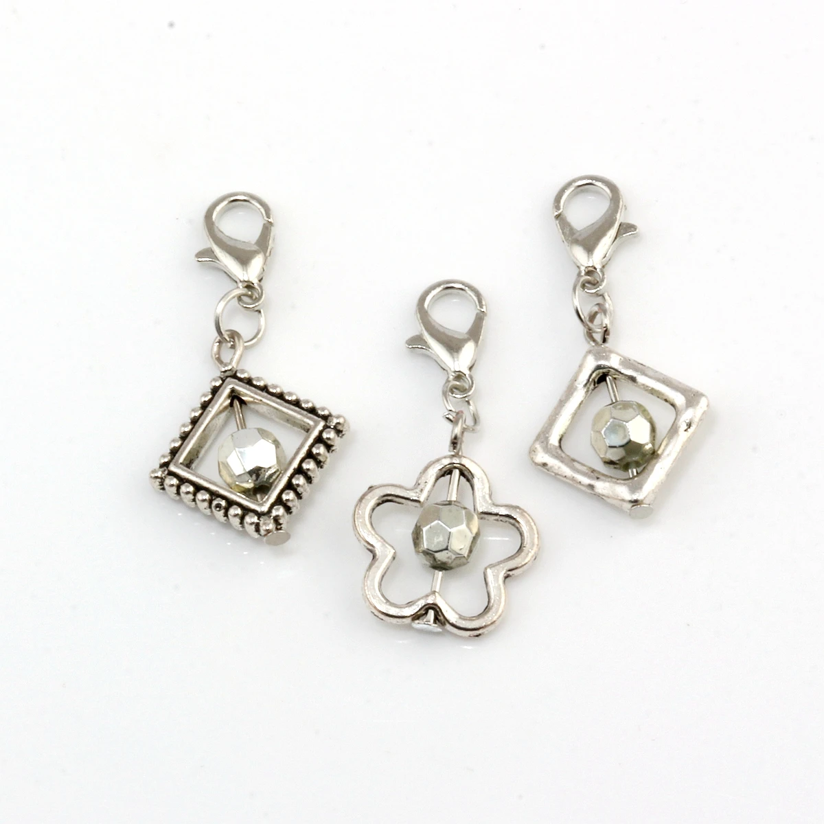 6Pcs Creative Flower Floating Lobster Clasps Pendants For Jewelry Making Findings
6Pcs Creative Flower Floating Lobster Clasps Pendants For Jewelry Making Findings