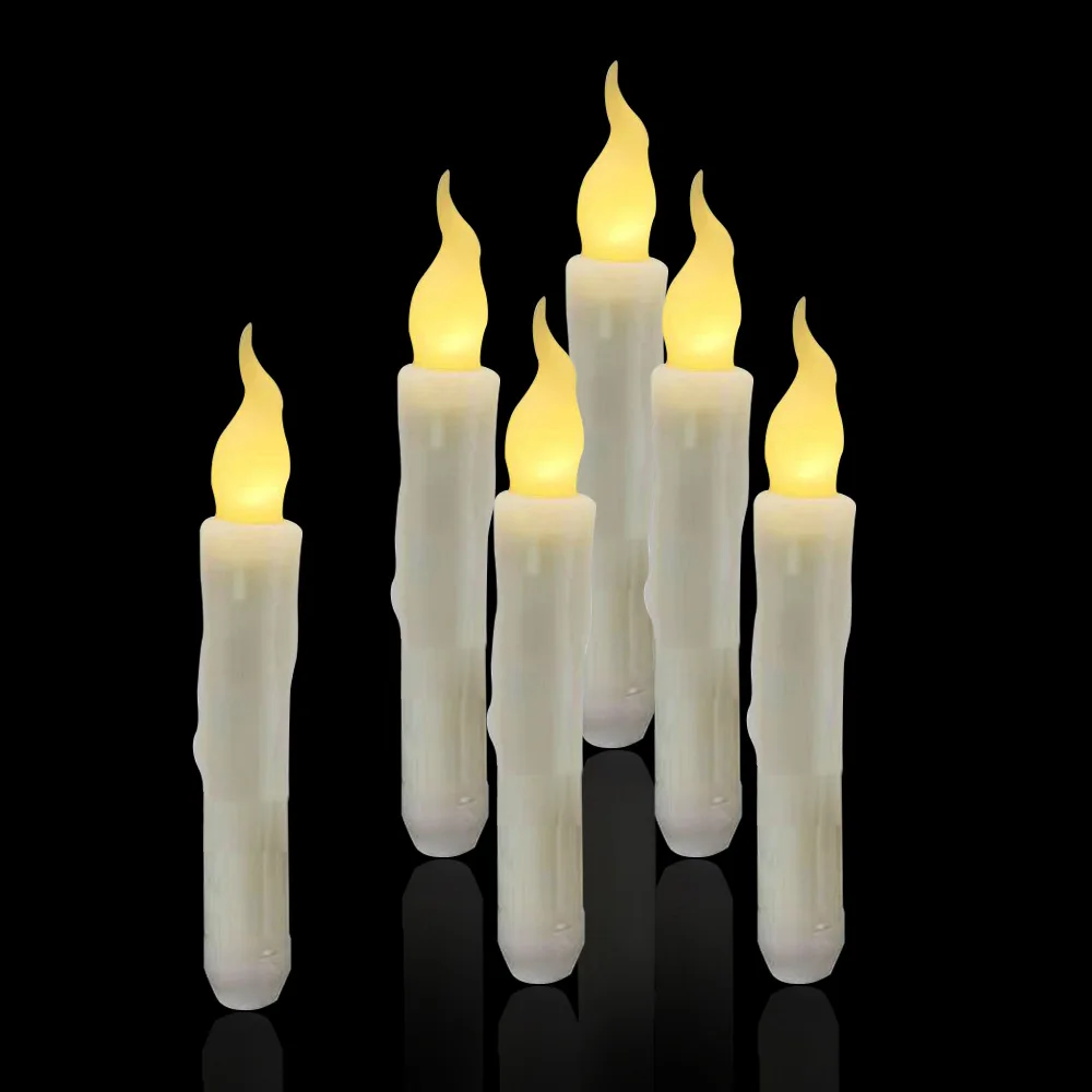 Remote Control Electronic Candle Lamp Long Rod Candle Lamp Flameless Conical Halloween Decorative Candle
Remote Control Electronic Candle Lamp Long Rod Candle Lamp Flameless Conical Halloween Decorative Candle