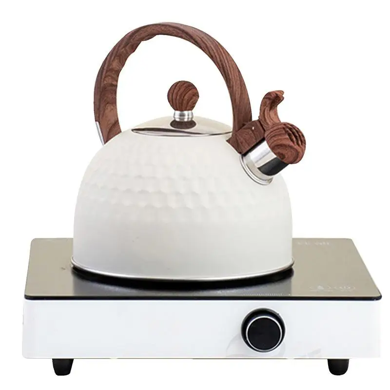 

Чайный чайник со свистком, чайник из нержавеющей стали для варочной панели л, Мгновенный водонагреватель с резиновой ручкой, подходит для дома