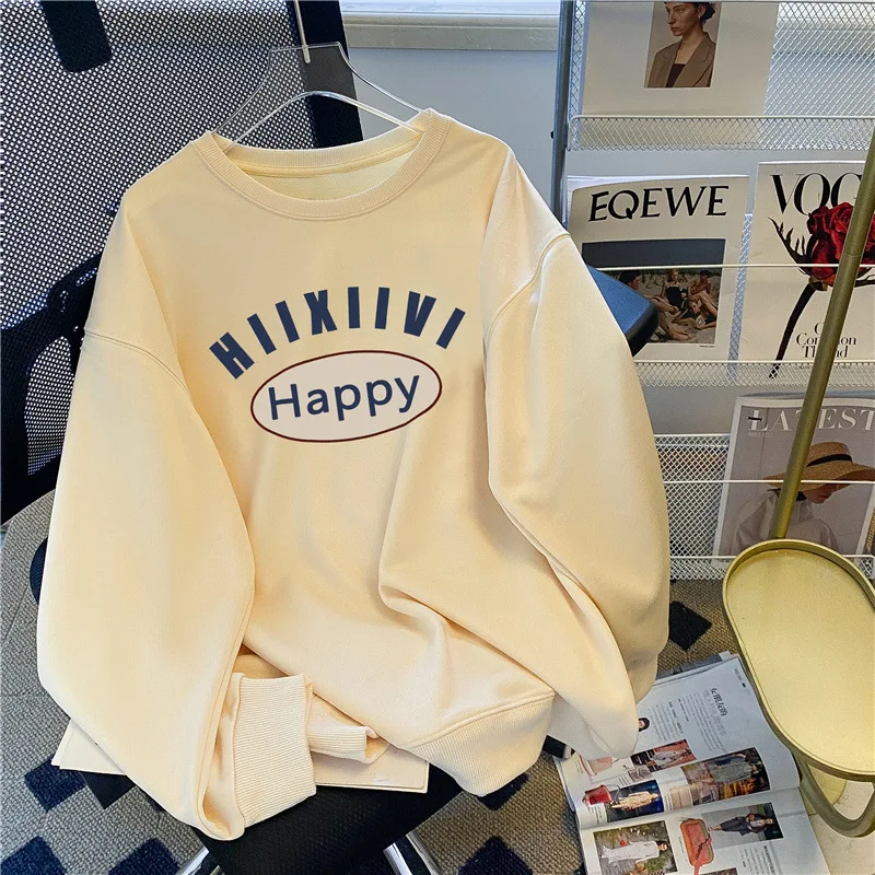 Women Men Unisex Fall Fashion Letter Print Loose Casual Sweatshirt O-neck Versatile Pullover Basic Retro Simple Daily Top Female
Women Men Unisex Fall Fashion Letter Print Loose Casual Sweatshirt O-neck Versatile Pullover Basic Retro Simple Daily Top Female
