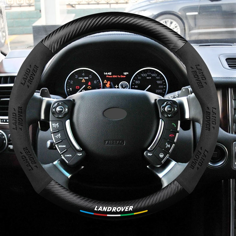 Чехол на руль из углеродного волокна для Land Rover Freelander Defender Discovery 3 Range Rover Evoque
Чехол на руль из углеродного волокна для Land Rover Freelander Defender Discovery 3 Range Rover Evoque