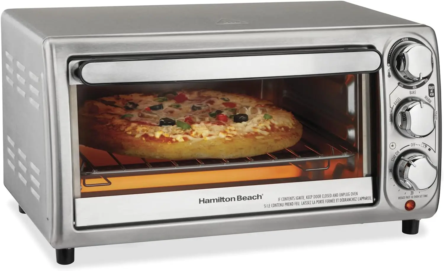 Countertop Toaster Oven with Bake Pan, Broil & Bagel Functions, Auto Shutoff, Stainless Steel (31143)
Countertop Toaster Oven with Bake Pan, Broil & Bagel Functions, Auto Shutoff, Stainless Steel (31143)