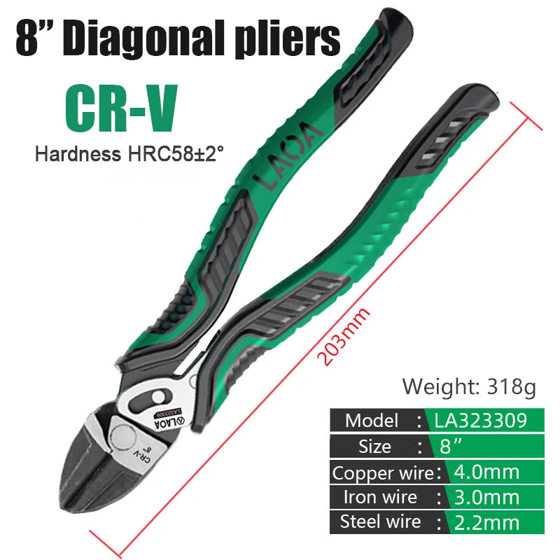 Кусачки Диагональные LAOA CR-V Для Проволоки, Двойные, Экономичные, Многофункциональные, С Изогнутой Рукояткой, Для Дома
Кусачки Диагональные LAOA CR-V Для Проволоки, Двойные, Экономичные, Многофункциональные, С Изогнутой Рукояткой, Для Дома