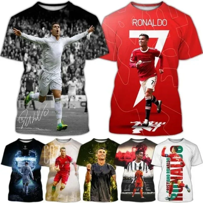 Summer Fashion Cristiano Ronaldo Football Star 3D Printing T Shirt Casual Men's Cool Round Neck Short Sleeve Hip Hop Y2K T-Shirt
Summer Fashion Cristiano Ronaldo Football Star 3D Printing T Shirt Casual Men's Cool Round Neck Short Sleeve Hip Hop Y2K T-Shirt