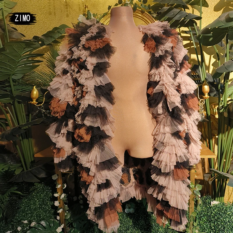 Fashion Leopard Print Long Coat lace Jacket Women Singer Stage Sexy Singer Show Overcoat Performance Dance Drag Queen Costumes
Fashion Leopard Print Long Coat lace Jacket Women Singer Stage Sexy Singer Show Overcoat Performance Dance Drag Queen Costumes