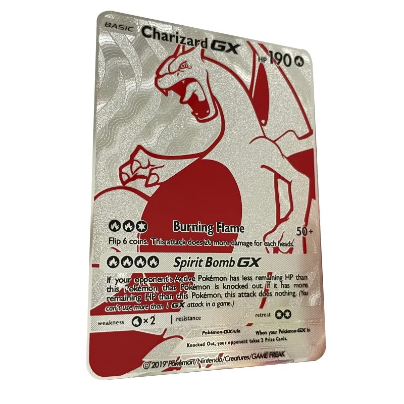 Pokemon Metal Card Charizard GX HP 190 Gold Card Trade Card Collectible English Version
Pokemon Metal Card Charizard GX HP 190 Gold Card Trade Card Collectible English Version
