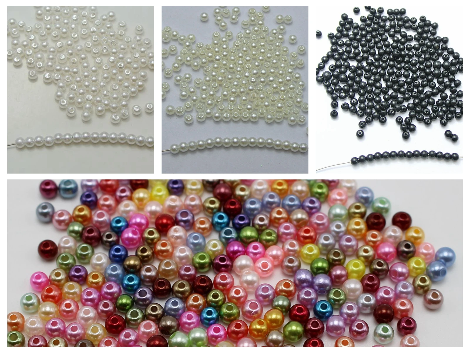 2000 Mixed Color/White/Black 3mm/4mm Plastic Faux Pearl Round Beads Imitation Pearl Mini Spacer
2000 Mixed Color/White/Black 3mm/4mm Plastic Faux Pearl Round Beads Imitation Pearl Mini Spacer