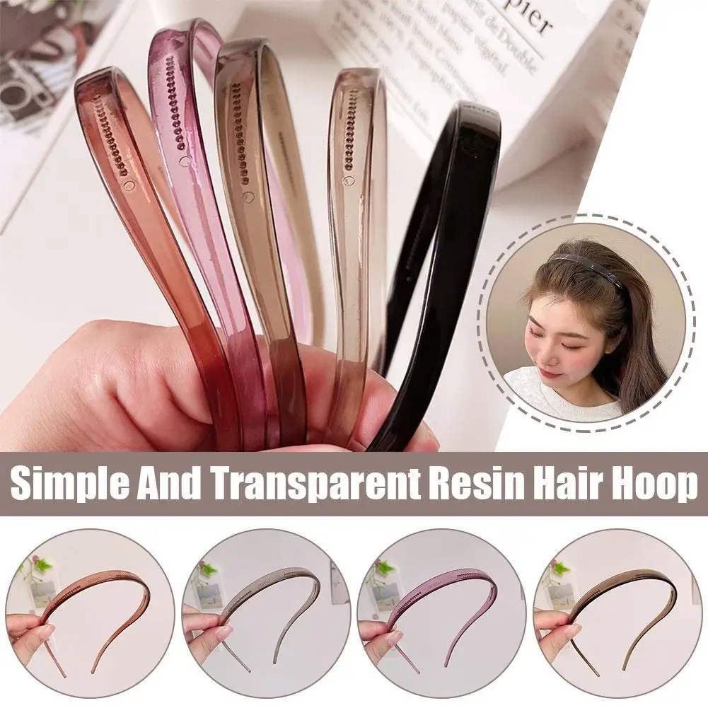 New Trendy Acrylic Hairbands Transparent Resin For Women Toothed Headband Anti-slip Hair Hoop Fashion Hair Accessories
New Trendy Acrylic Hairbands Transparent Resin For Women Toothed Headband Anti-slip Hair Hoop Fashion Hair Accessories