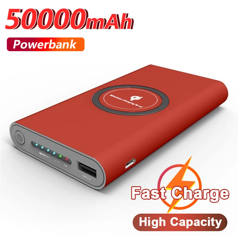 50000mAh Qi Wireless Power Bank Large Capacity Portable External Battery Fast Charging Phone Charger For Xiaomi Samsung iPhone13
50000mAh Qi Wireless Power Bank Large Capacity Portable External Battery Fast Charging Phone Charger For Xiaomi Samsung iPhone13