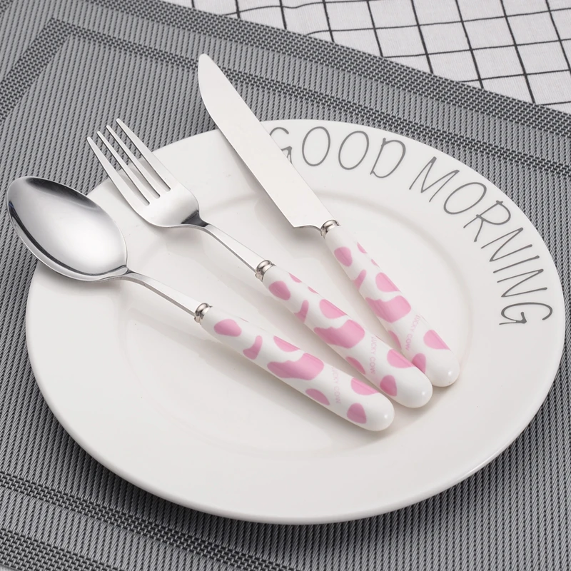 Cute Children Dinnerware Set Fork Spoon Knife Stainless Steel Dinnerware Set Creative Western Vaisselle Tableware DI50DC
Cute Children Dinnerware Set Fork Spoon Knife Stainless Steel Dinnerware Set Creative Western Vaisselle Tableware DI50DC