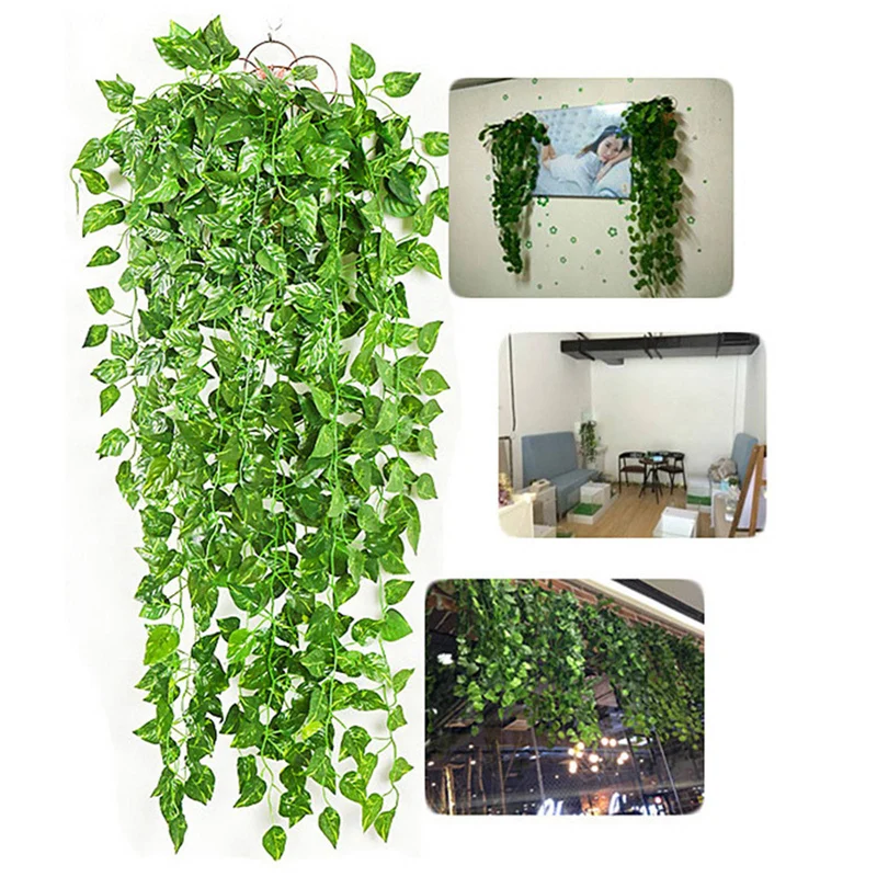 Fake Hanging Plants Vine Plant Green Leaves Artificial Vine Plant Hanging Decor Fake Flowers Home Garden Wall Party Decoration
Fake Hanging Plants Vine Plant Green Leaves Artificial Vine Plant Hanging Decor Fake Flowers Home Garden Wall Party Decoration