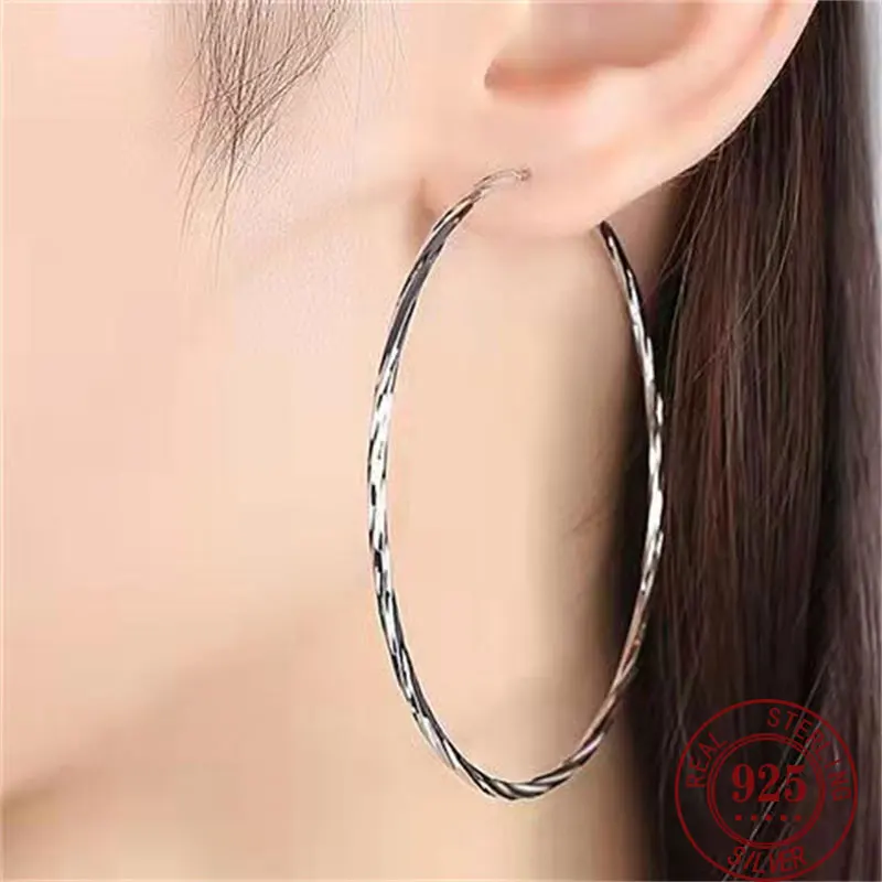 New Style Fashion Women's Hoop Earrings, New Collection 925 Sterling Silver Jewelry 18K Golden серьги кольца For Women
New Style Fashion Women's Hoop Earrings, New Collection 925 Sterling Silver Jewelry 18K Golden серьги кольца For Women