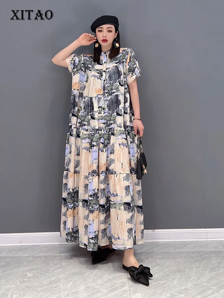 XITAO Print Pattern Dress Fashion Pullover Pleated Hem Small Fresh Casual Style Chiffon Minority Loose Dress Top WLD6885
XITAO Print Pattern Dress Fashion Pullover Pleated Hem Small Fresh Casual Style Chiffon Minority Loose Dress Top WLD6885