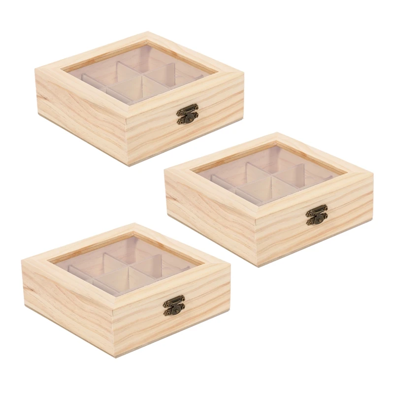 3X Wooden Tea Bag Jewelry Organizer Chest Storage Box 9 Compartments Tea Box Organizer Wood Sugar Packet Container
3X Wooden Tea Bag Jewelry Organizer Chest Storage Box 9 Compartments Tea Box Organizer Wood Sugar Packet Container