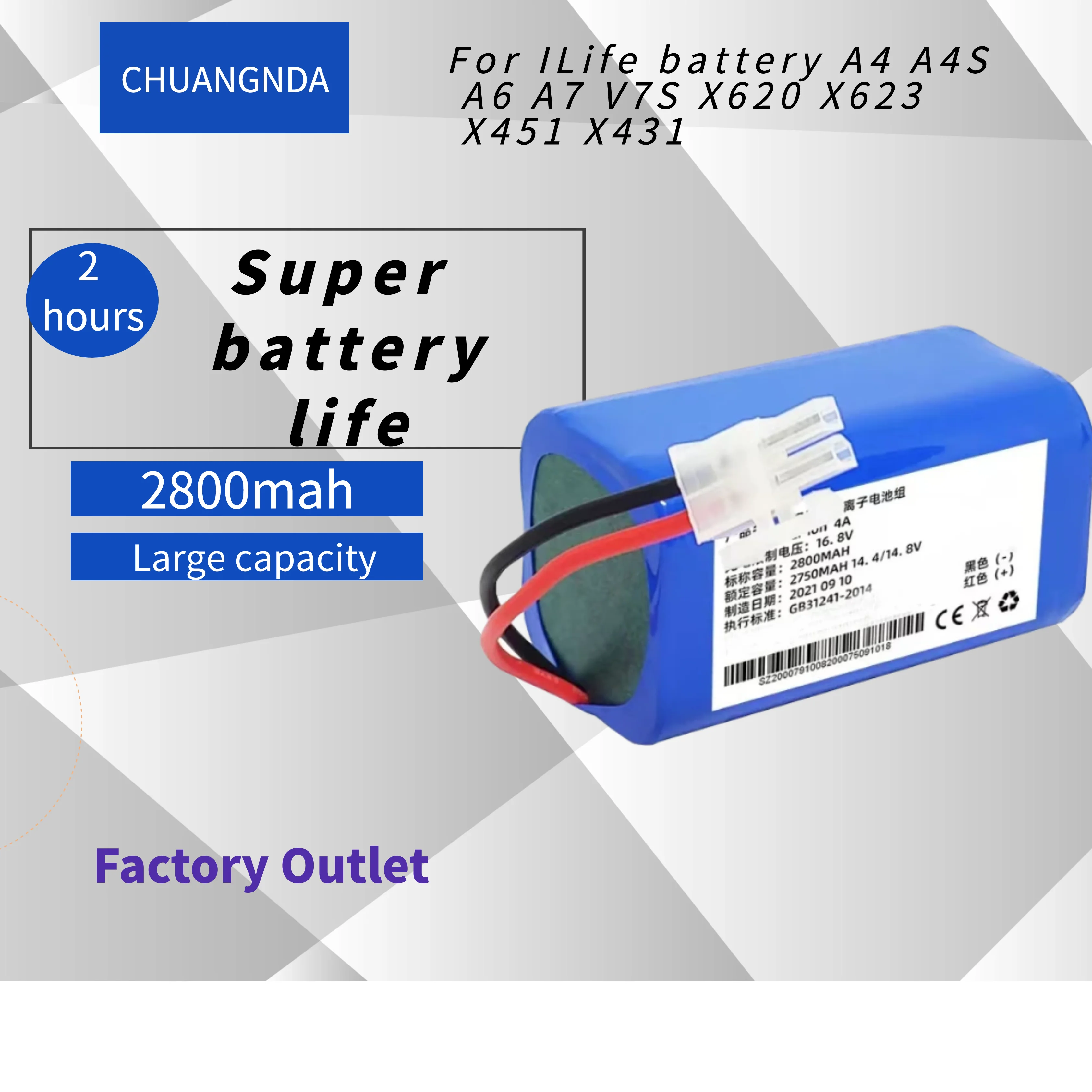 100% original Rechargeable Battery 14.8V 6800mAh robotic vacuum cleaner accessories parts for Chuwi ilife A4 A4s A6
100% original Rechargeable Battery 14.8V 6800mAh robotic vacuum cleaner accessories parts for Chuwi ilife A4 A4s A6
