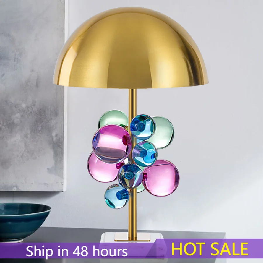 E27 Gold LED Table Lights Color Crystal Ball Bedroom Bedside Creative Table Lamp Hotel Study Room Postmodern Marble Desk Lights
E27 Gold LED Table Lights Color Crystal Ball Bedroom Bedside Creative Table Lamp Hotel Study Room Postmodern Marble Desk Lights